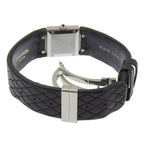 Chanel Quilted Stainless Steel Leather Black Quartz Analog Display — view 5
