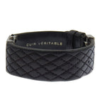 Chanel Quilted Stainless Steel Leather Black Quartz Analog Display — view 4
