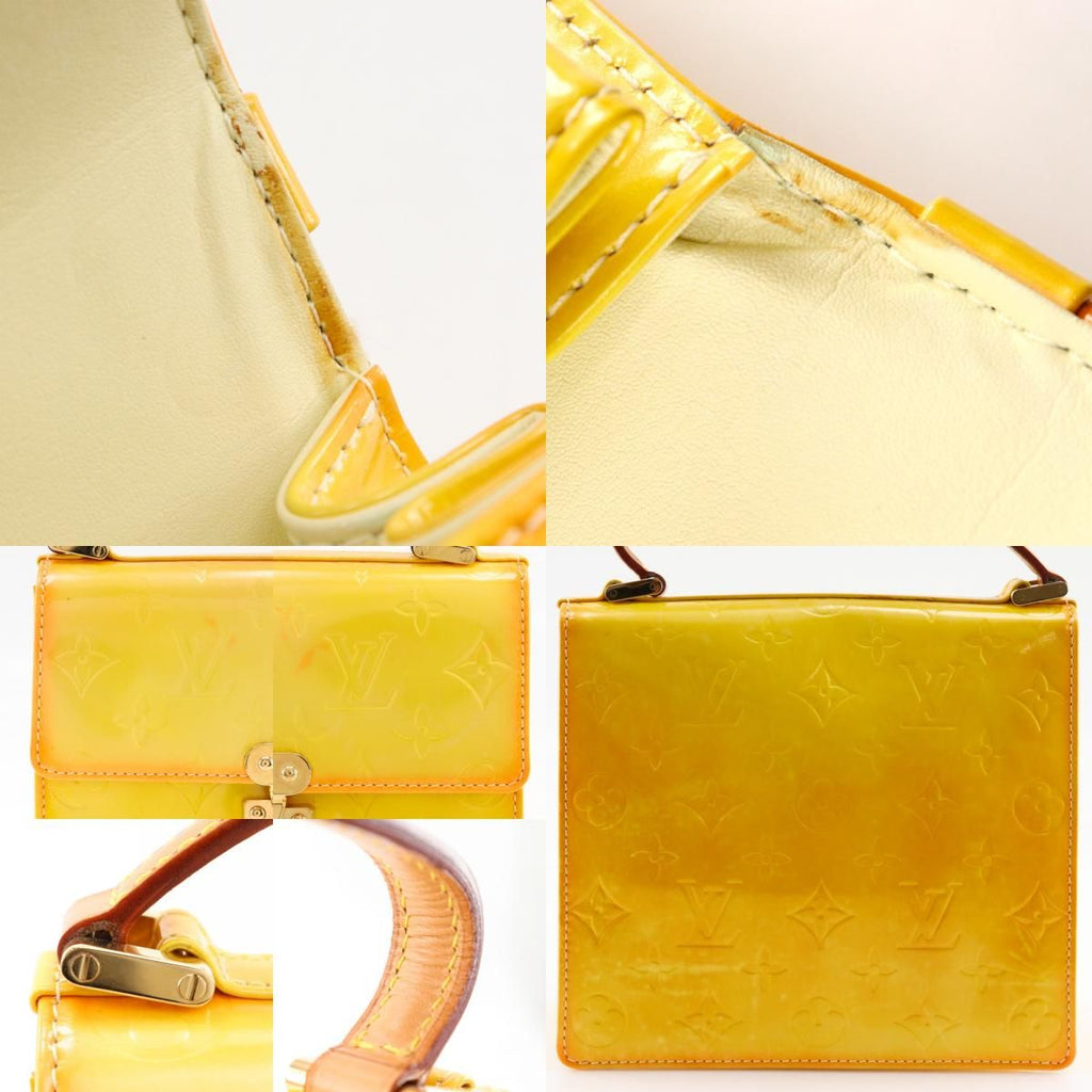 Louis Vuitton Spring Street Monogram Vernis Yellow Handbag — view 8
