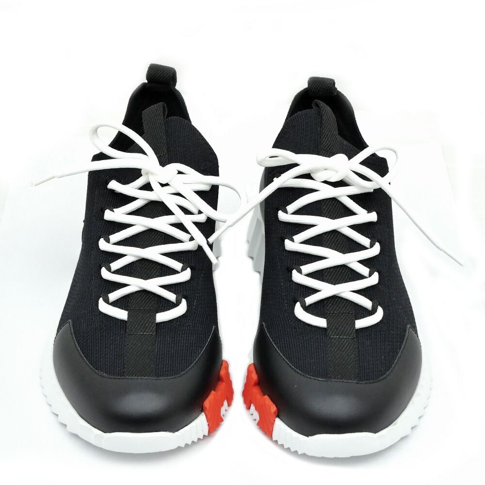 Hermes Sneakers Lift 37.5 Black White Orange — view 3