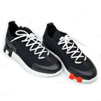 Hermes Sneakers Lift 37.5 Black White Orange — view 5
