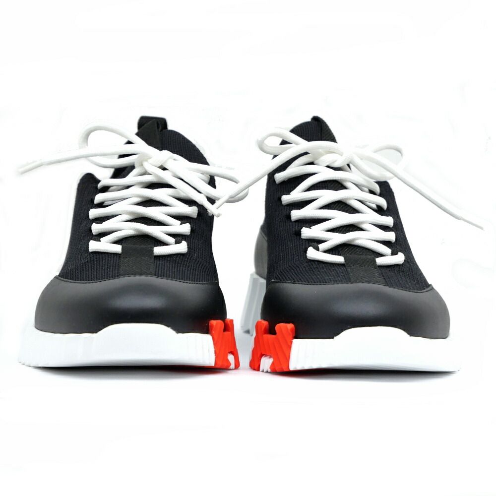 Hermes Sneakers Lift 37.5 Black White Orange — view 6