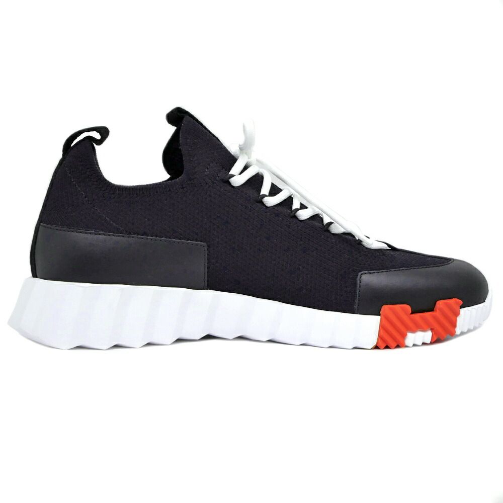 Hermes Sneakers Lift 37.5 Black White Orange — view 2