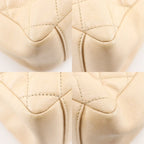Chanel Grand Shopping Tote GST Quilted Chain Caviar Leather Beige — view 4