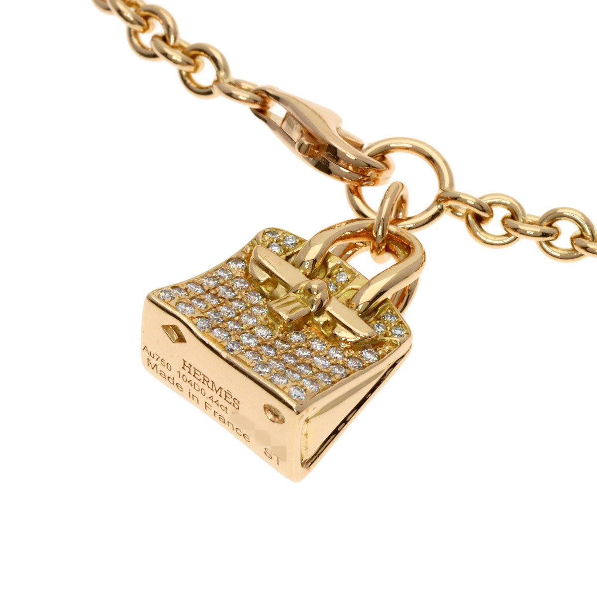 Hermes Amulet Birkin Diamond Bracelet 18K Pink Gold — view 2