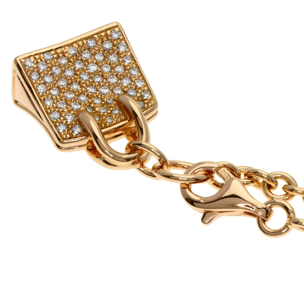 Hermes Amulet Birkin Diamond Bracelet 18K Pink Gold — view 9