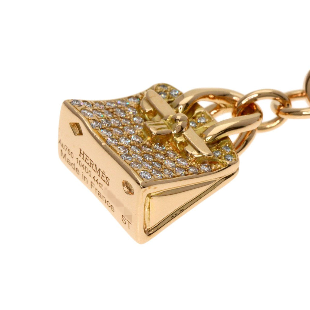 Hermes Amulet Birkin Diamond Bracelet 18K Pink Gold — view 6