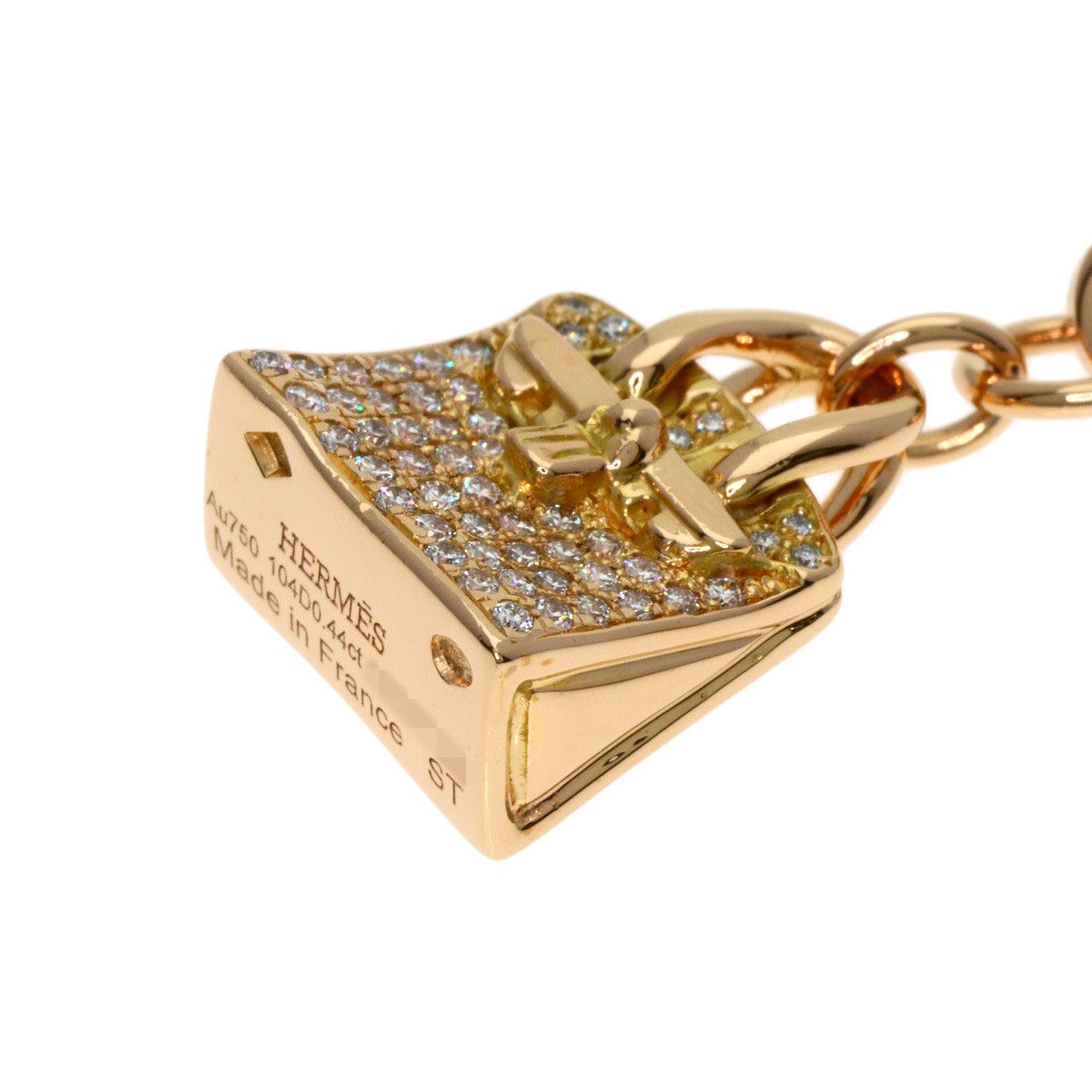 Hermes Amulet Birkin Diamond Bracelet 18K Pink Gold — view 6