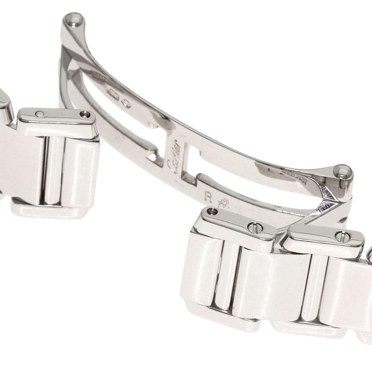 Cartier Tank Francaise SM Bezel Diamond Watch 18K White Gold — view 8