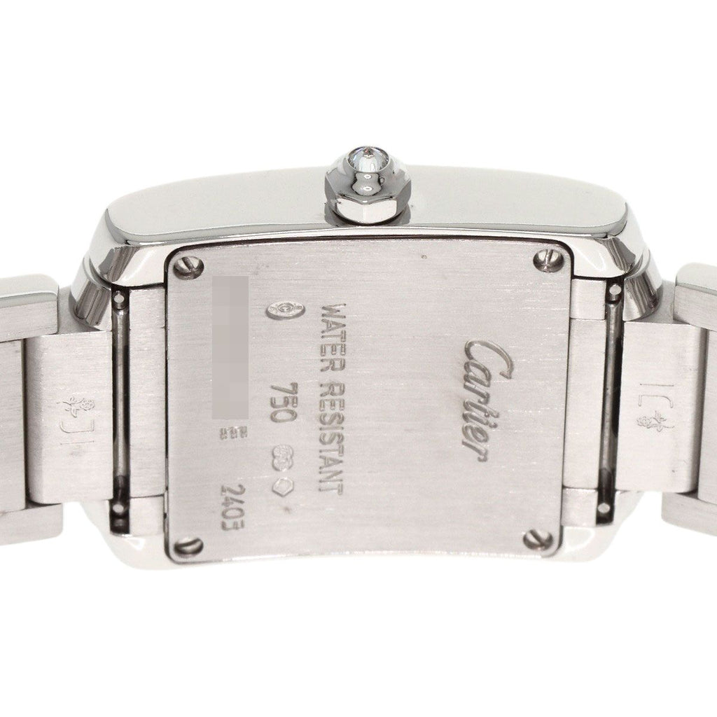 Cartier Tank Francaise SM Bezel Diamond Watch 18K White Gold — view 7
