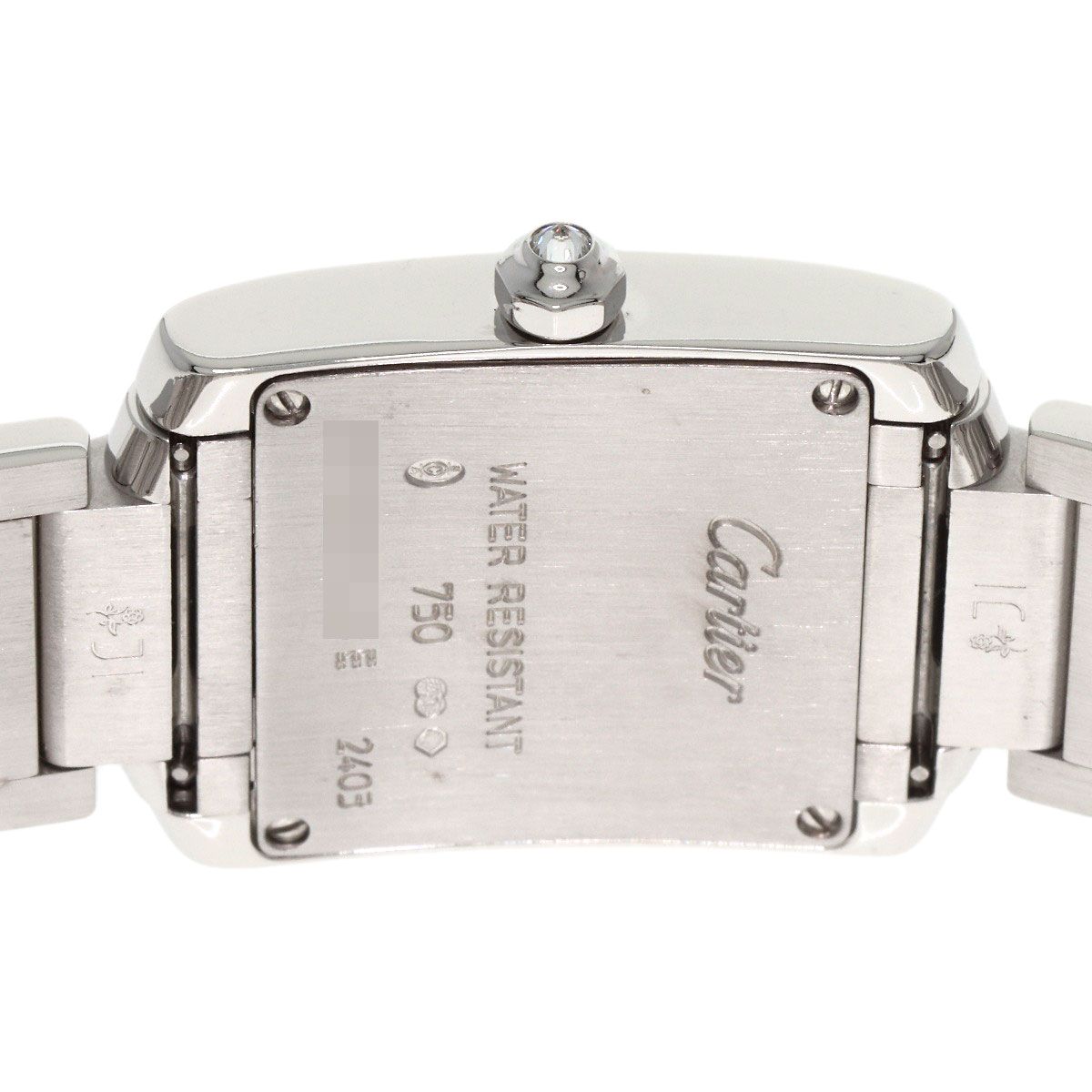 Cartier Tank Francaise SM Bezel Diamond Watch 18K White Gold — view 7