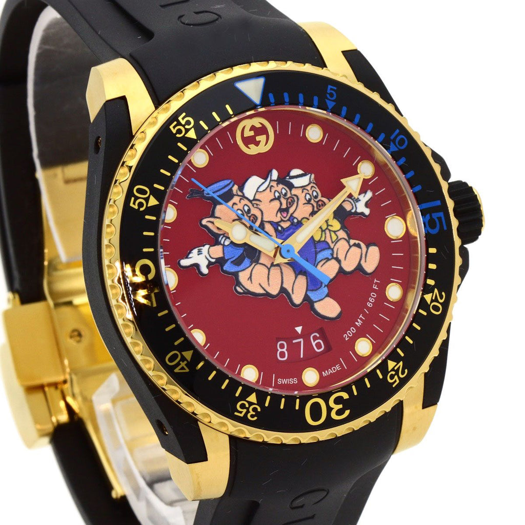 Gucci 136.3 Dive Three Little Pigs Watch Rubber — view 4