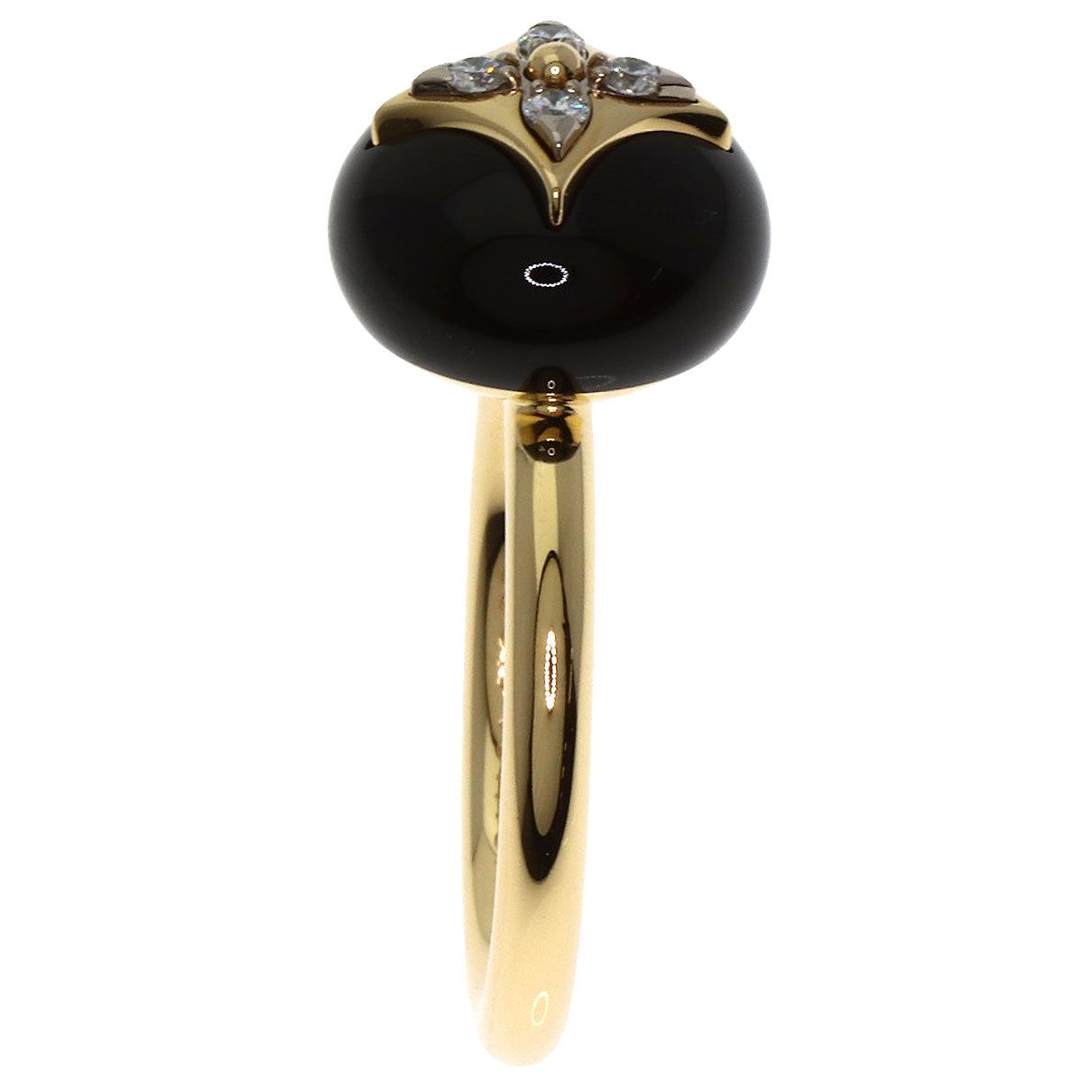 Louis Vuitton Blossom Onyx Diamond 49 Ring 18K Yellow Gold — view 4