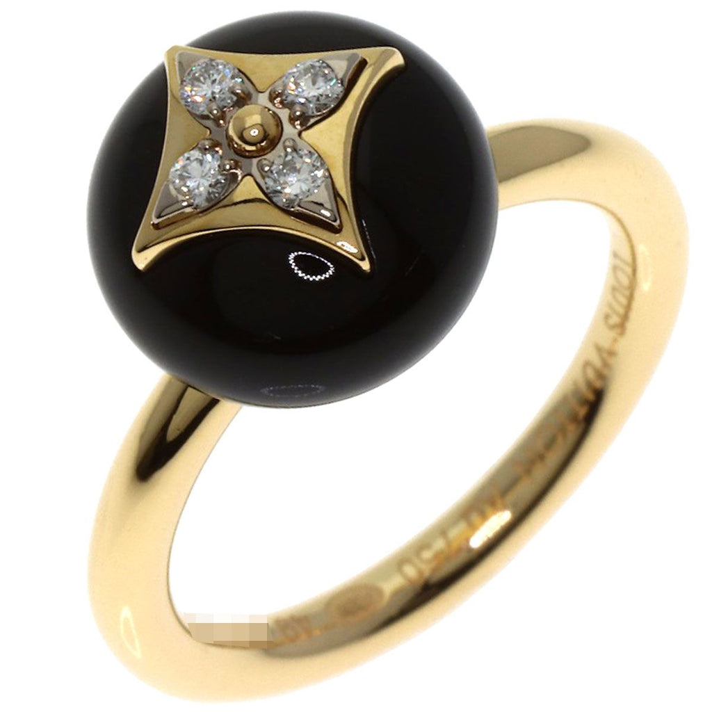 Louis Vuitton Blossom Onyx Diamond 49 Ring 18K Yellow Gold — view 2