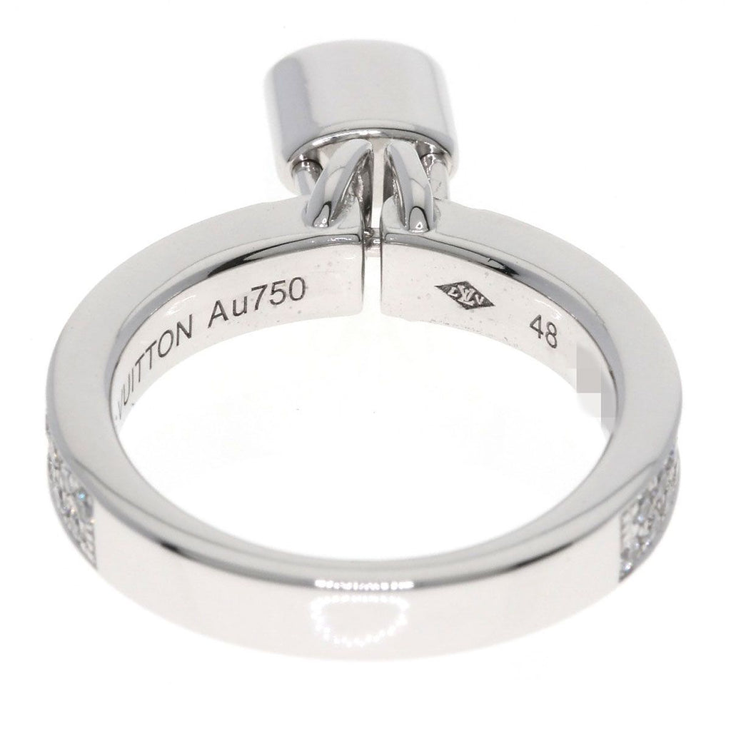 Louis Vuitton Baglock Pave Diamond 48 Ring 18K White Gold — view 5