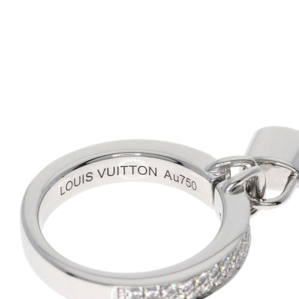 Louis Vuitton Baglock Pave Diamond 48 Ring 18K White Gold — view 6