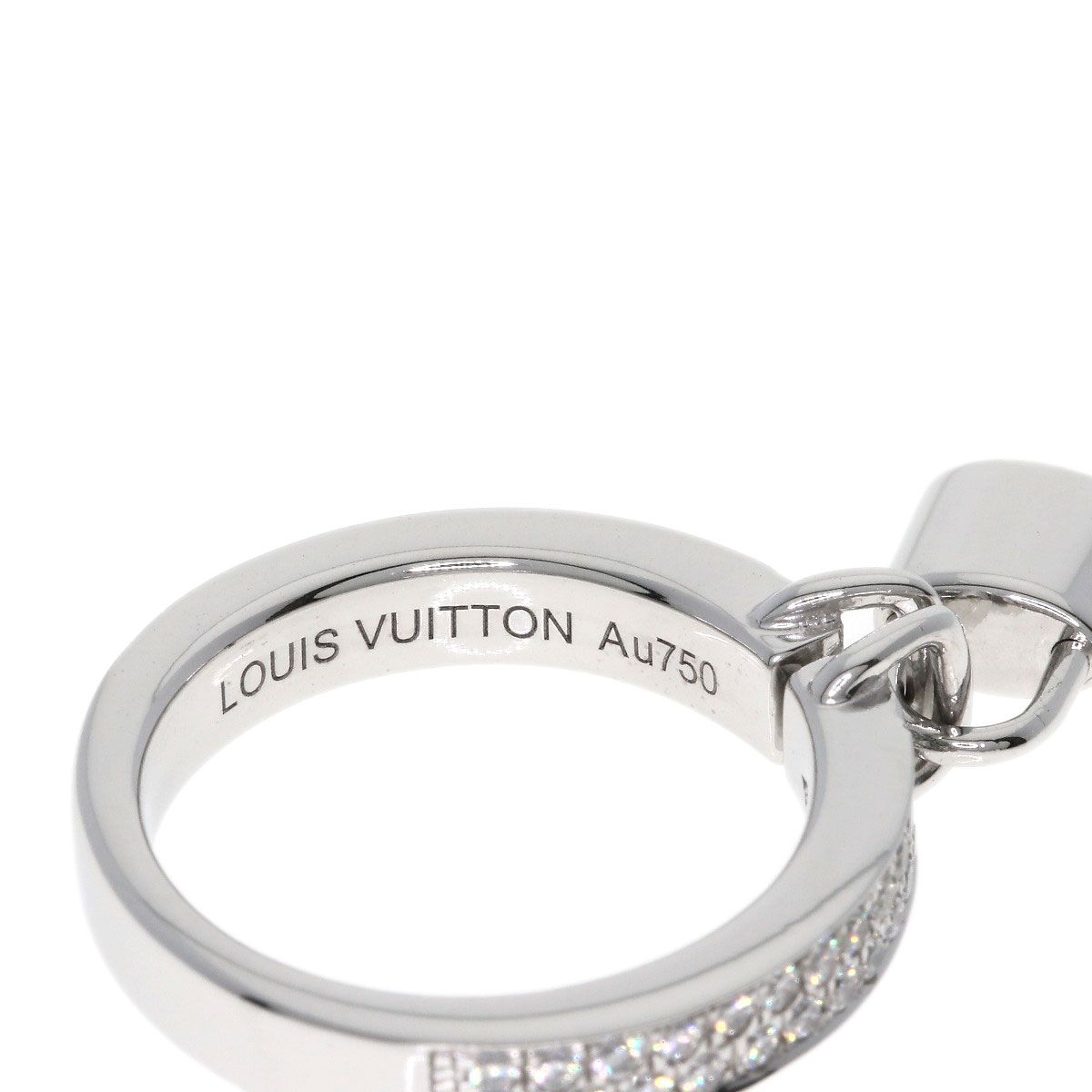 Louis Vuitton Baglock Pave Diamond 48 Ring 18K White Gold — view 6