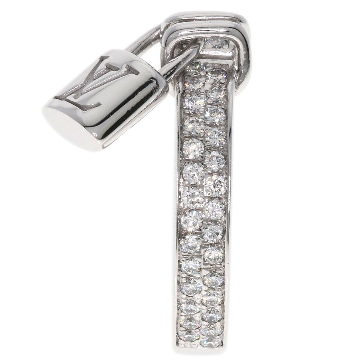 Louis Vuitton Baglock Pave Diamond 48 Ring 18K White Gold — view 4