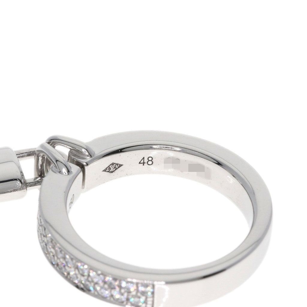 Louis Vuitton Baglock Pave Diamond 48 Ring 18K White Gold — view 7