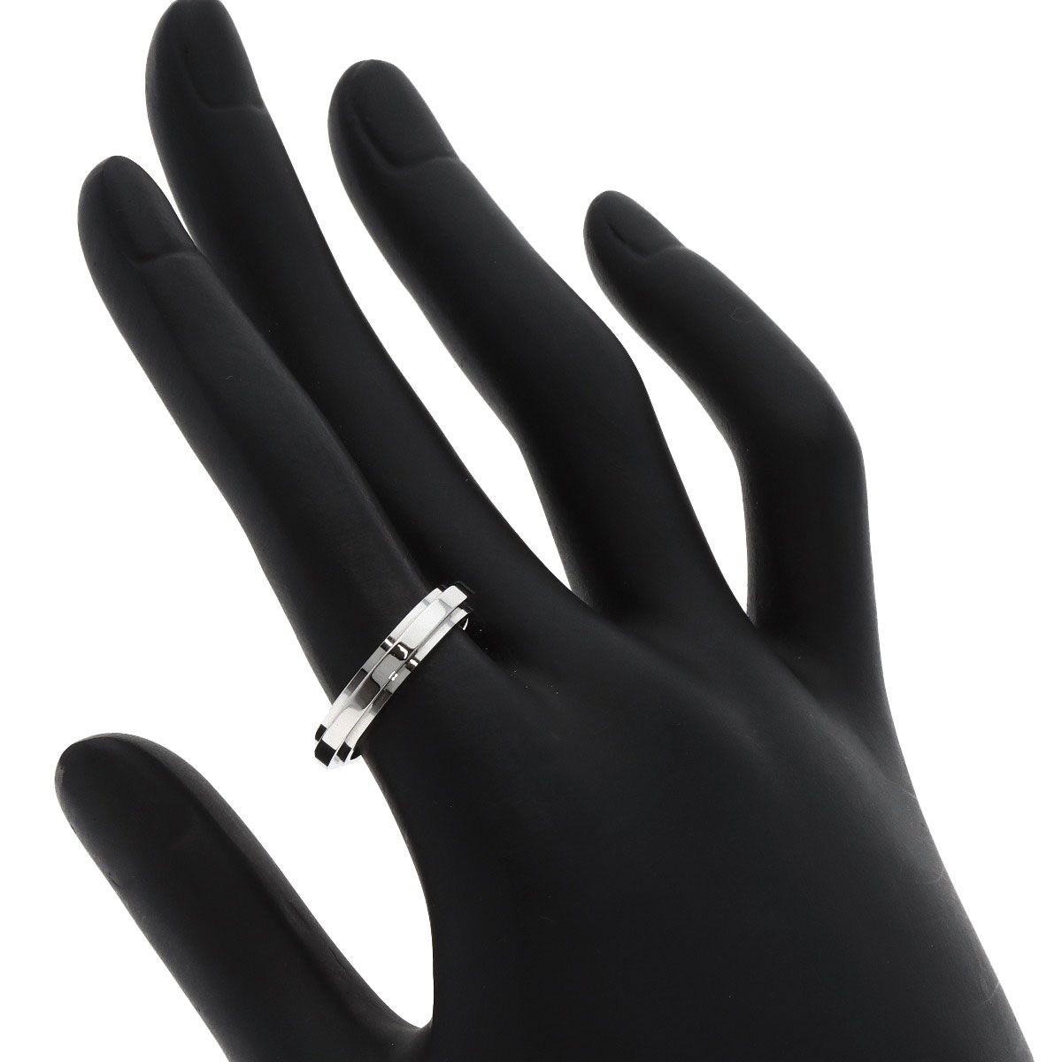 Gucci Straight Rough Ring 18K White Gold — view 6
