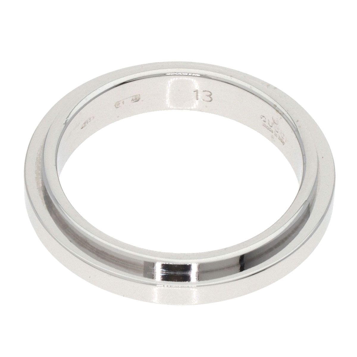 Gucci Straight Rough Ring 18K White Gold — view 5
