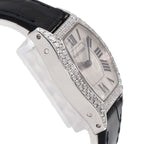 Cartier Totu SM Diamond Watch 18K White Gold Leather — view 6