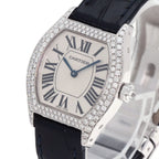 Cartier Totu SM Diamond Watch 18K White Gold Leather — view 3