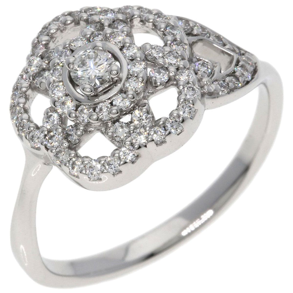 Chanel Camellia Collection Diamond Ring 18K White Gold — view 2