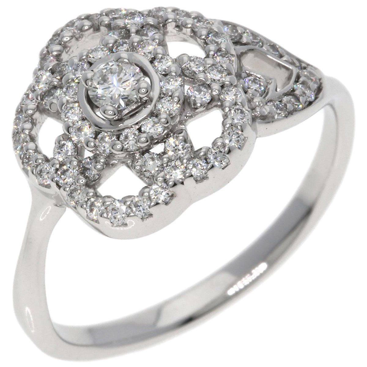 Chanel Camellia Collection Diamond Ring 18K White Gold — view 2