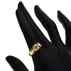 Dior Logo Diamond Ring 18K Yellow Gold — view 8