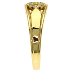 Dior Logo Diamond Ring 18K Yellow Gold — view 4