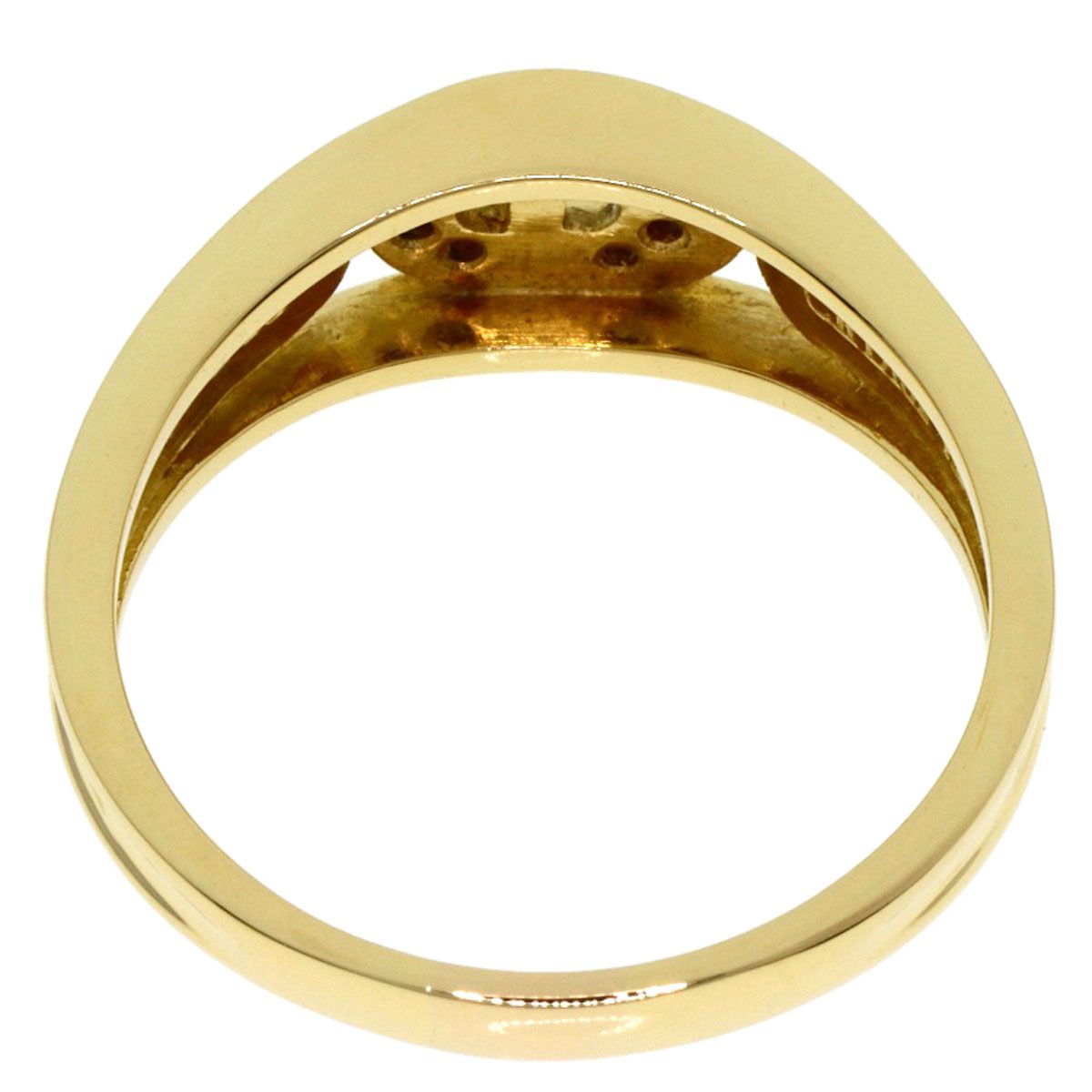 Dior Logo Diamond Ring 18K Yellow Gold — view 5