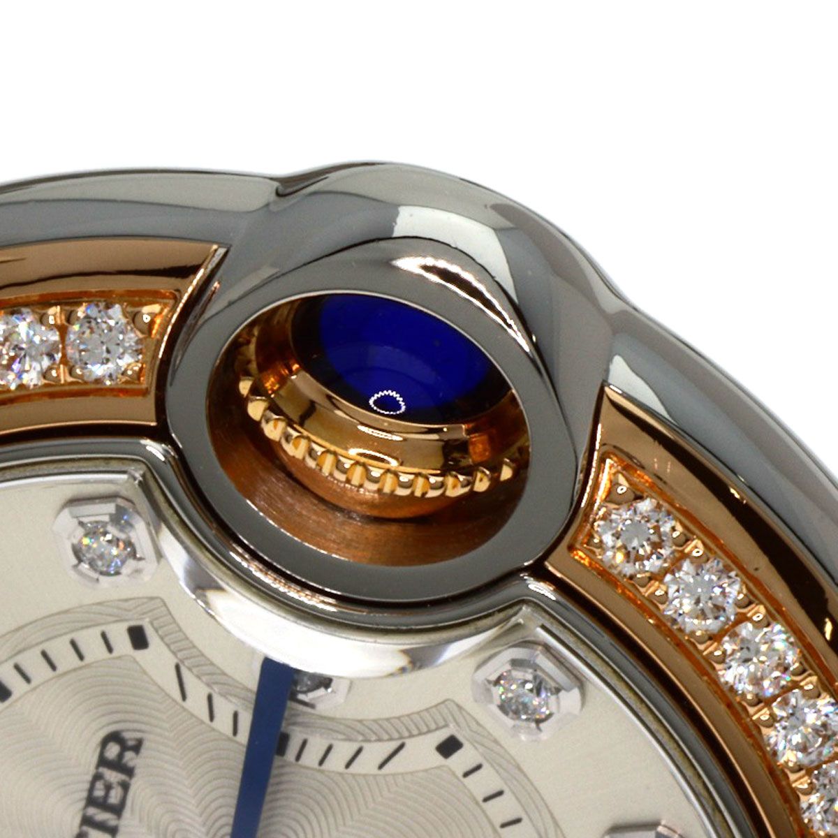 Cartier Ballon Blue Watch SS Pink Gold — view 9