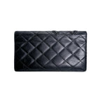 Chanel Cambon Bifold Wallet Quilted CC Logo Long Black — view 2