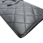 Chanel Cambon Bifold Wallet Quilted CC Logo Long Black — view 7