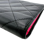 Chanel Cambon Bifold Wallet Quilted CC Logo Long Black — view 9