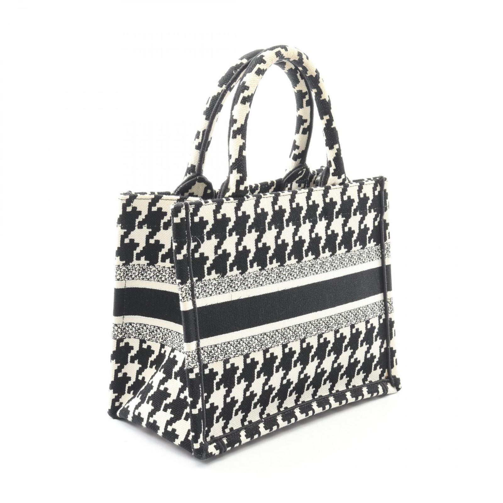 Dior Tote Book Small Black White Canvas — view 2