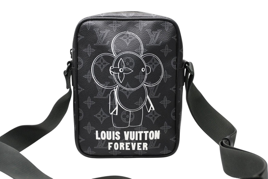 Louis Vuitton Danube PM Vivienne Shoulder Bag Monogram Shadow Leather Black — view 2