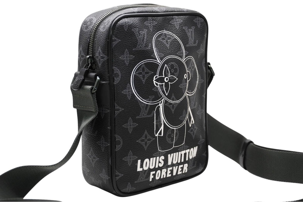 Louis Vuitton Danube PM Vivienne Shoulder Bag Monogram Shadow Leather Black — view 4