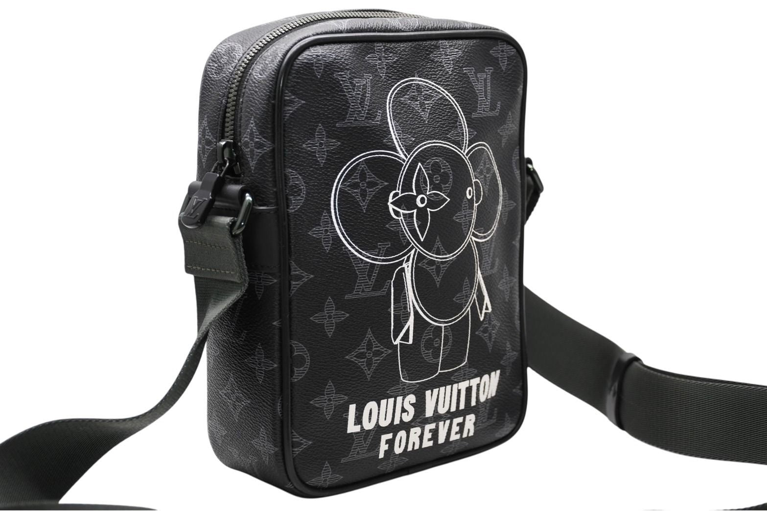 Louis Vuitton Danube PM Vivienne Shoulder Bag Monogram Shadow Leather Black — view 4