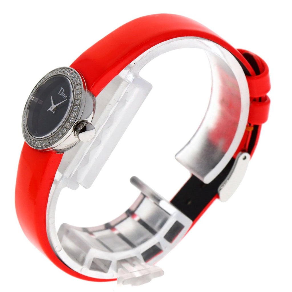 Dior Christian la Mini DI Diamond Watch SS Leather — view 2