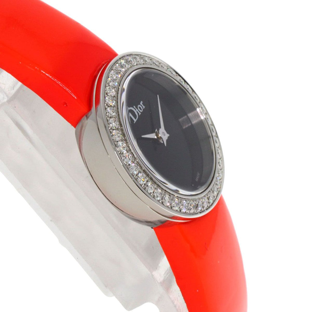 Dior Christian la Mini DI Diamond Watch SS Leather — view 6