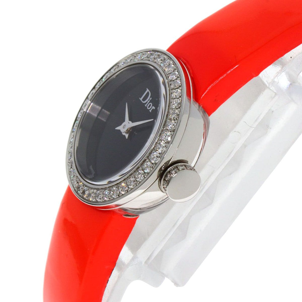 Dior Christian la Mini DI Diamond Watch SS Leather — view 5