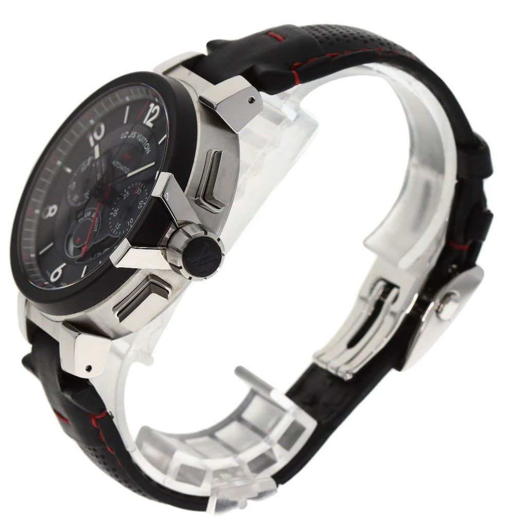 Louis Vuitton Tambour Chronograph Gmt Evolution Watch SS Leather — view 2