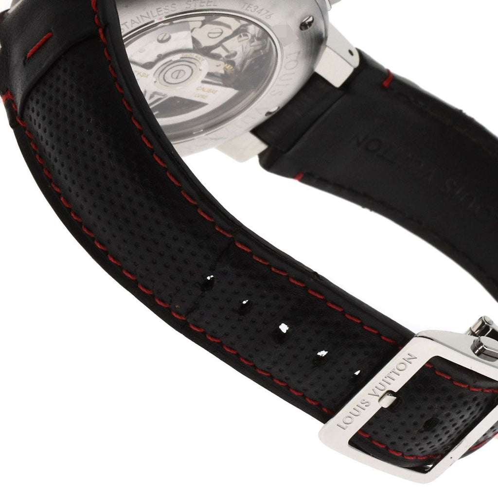 Louis Vuitton Tambour Chronograph Gmt Evolution Watch SS Leather — view 9