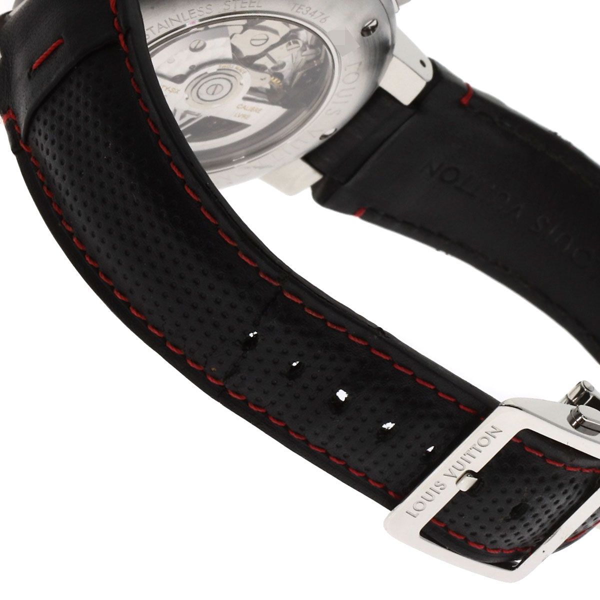 Louis Vuitton Tambour Chronograph Gmt Evolution Watch SS Leather — view 9