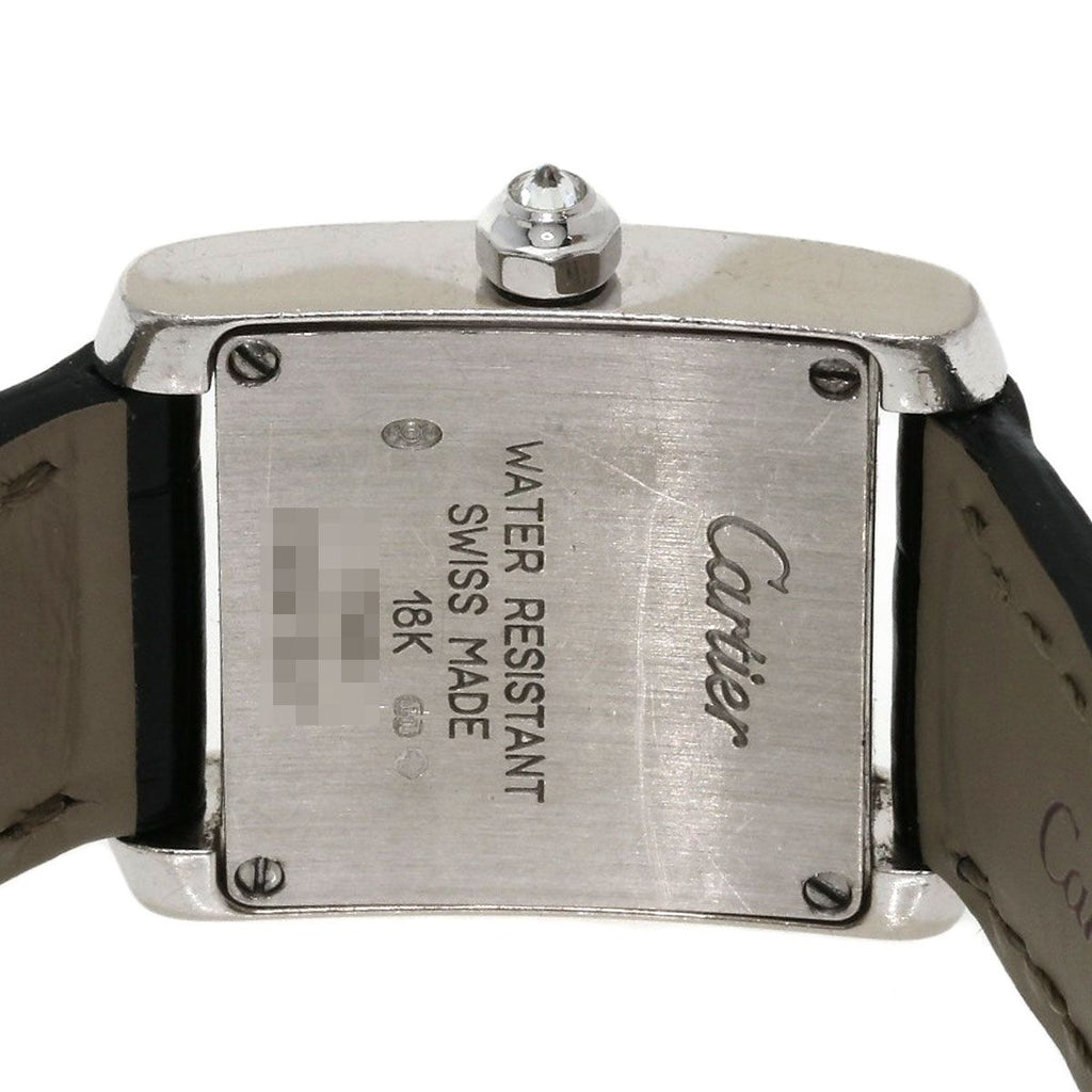 Cartier Tank Francaise SM Diamond Bezel Watch 18K White Gold — view 7
