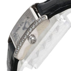 Cartier Tank Francaise SM Diamond Bezel Watch 18K White Gold — view 5