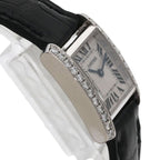 Cartier Tank Francaise SM Diamond Bezel Watch 18K White Gold — view 6
