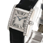 Cartier Tank Francaise SM Diamond Bezel Watch 18K White Gold — view 3